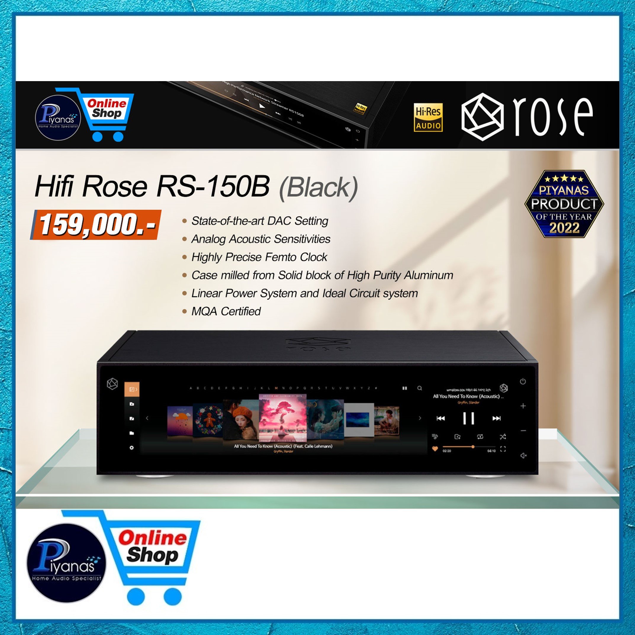 เครื่องเล่นเสียง HIFI ROSE : RS-150B (BLACK)_3